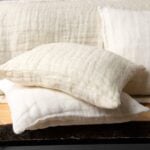 FONDA Prehoz na posteľ biela krémová