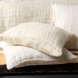 FONDA Prehoz na posteľ biela krémová