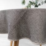 MINERAL Obrus okrúhly/oválny sivý