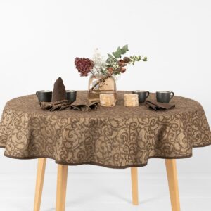 ATLANTA Obrus okrúhly/oválny hnedý