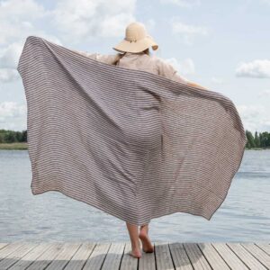 CUBA Plážová osuška pruhovaná fialová