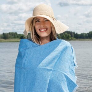 MADEIRA Plážová osuška svetlomodrá