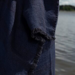 ISLA Plážová osuška čierno-modrá pruhovaná