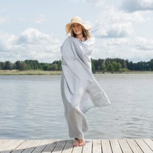 AMALFI Plážová osuška modrá pruhovaná