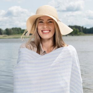 AMALFI Plážová osuška modrá pruhovaná