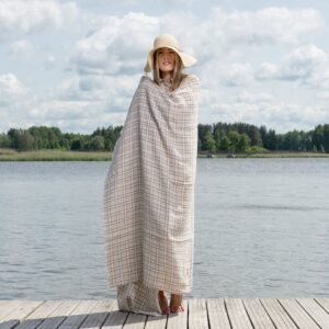 ANTALYA Plážová osuška ružové kocky