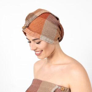 BINGO turban na vlasy hnedý