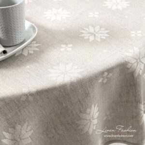 MYSTI Obrus okrúhly/oválny béžový