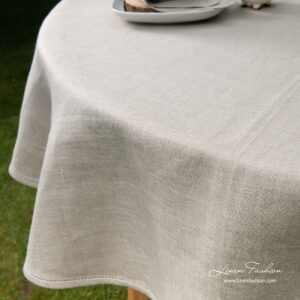 Natural grey linen tablecloth, Natura.