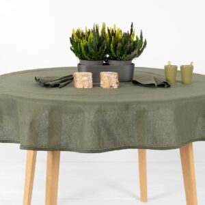 LUNA Obrus okrúhly/oválny olivový