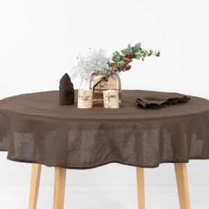 LUNA Obrus okrúhly/oválny hnedý