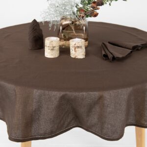 LUNA Obrus okrúhly/oválny hnedý