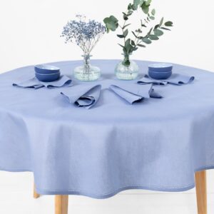 LUNA Obrus okrúhly/oválny modrý