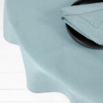 LUNA Obrus okrúhly/oválny akvamarínová