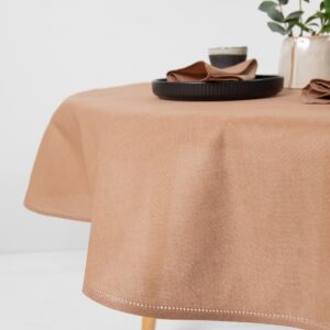 LUNA Obrus okrúhly/oválny svetlohnedý