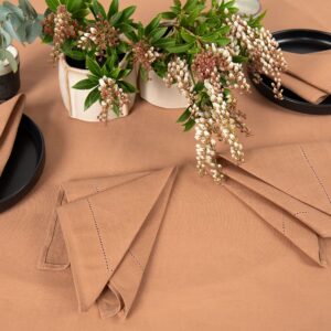 LUNA Obrus okrúhly/oválny svetlohnedý