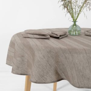 ISLA obrus okrúhly/oválny pieskový