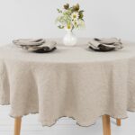 ARVO Obrus okrúhly prírodný ľan