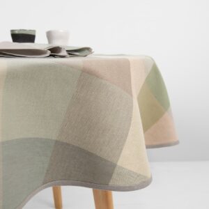 NATA Obrus okrúhly/oválny zelenkavý