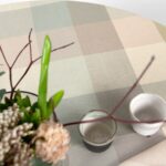 NATA Obrus okrúhly/oválny zelenkavý