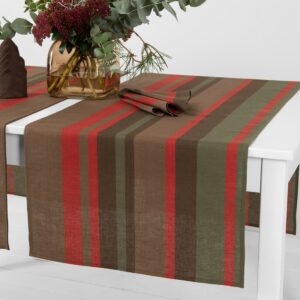 MIMOSA Behúň na stôl červenohnedý