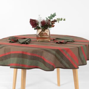 MIMOSA Obrus okrúhly/oválny červenohnedý