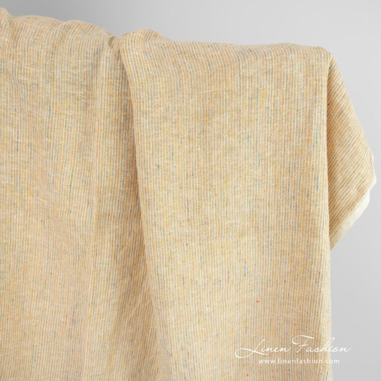 Linen fabric in stripes