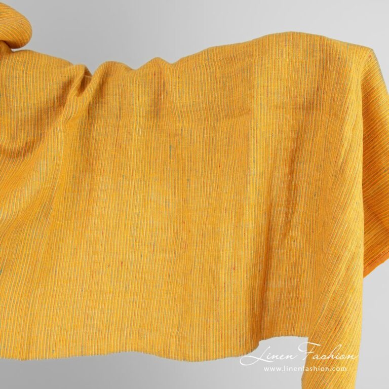 Yellow linen fabric