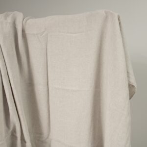 Široká ľanová béžová látka praná