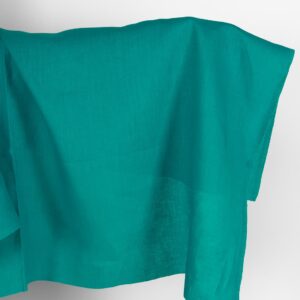 Ľanová látka vo farbe tile blue