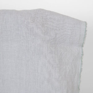 Ľanová látka jednofarebná svetlosivá praná