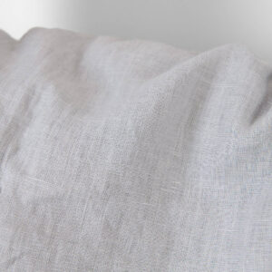 Ľanová látka jednofarebná svetlosivá praná