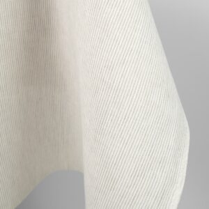 Ľanová látka v prírodných a bielych farebných pruhoch