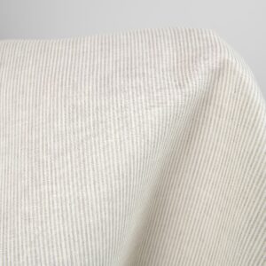 Ľanová látka v prírodných a bielych farebných pruhoch