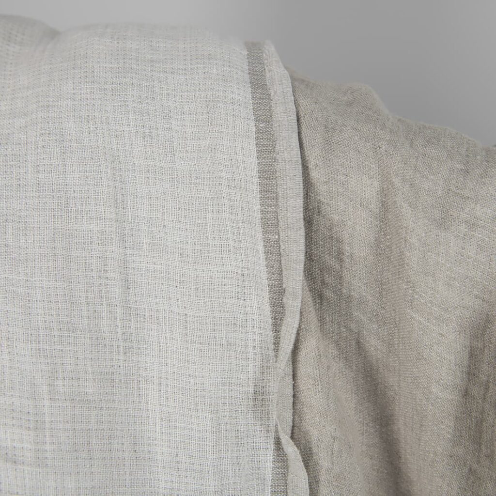 Washed linen fabric natural-white double-sided product picture
