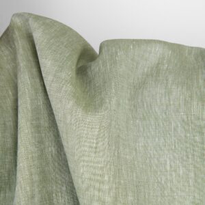 Ľanová látka bledá šalviovo zelená