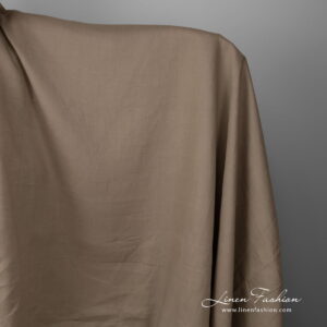 Široká ľanová látka sivohnedá farba