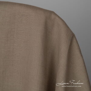 Široká ľanová látka sivohnedá farba