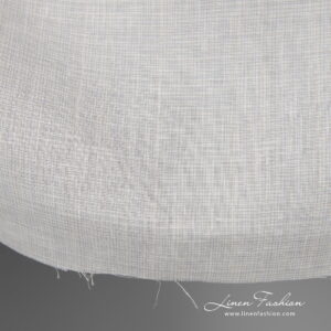 Široká ľanová tkanina sivo-bielej farby