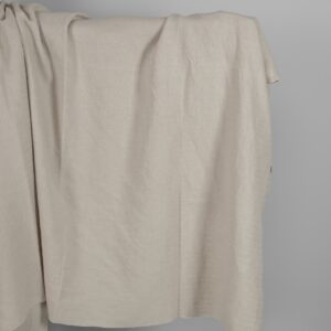 Praný ľanovo-bavlnený pieskový vzor rybia kosť