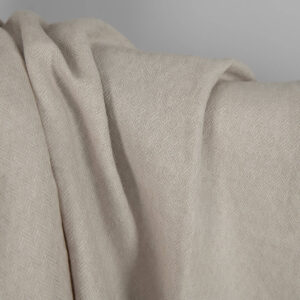 Praný ľanovo-bavlnený pieskový vzor rybia kosť