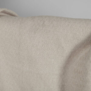 Praný ľanovo-bavlnený pieskový vzor rybia kosť