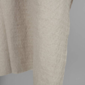 Praný ľanovo-bavlnený pieskový vzor rybia kosť