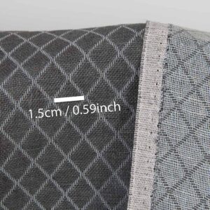 Ľanovo-bavlnená látka sivý kosoštvorcový žakár