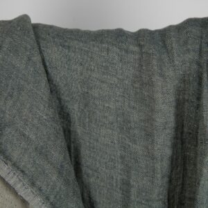 Praná ľanová látka sivo-modrá farba obojstranná