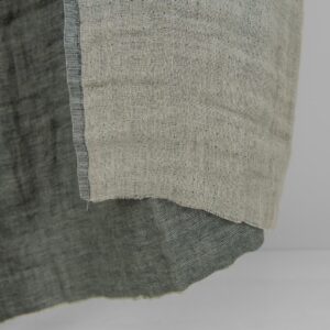 Praná ľanová látka sivo-modrá farba obojstranná