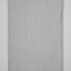 Úzka ľanová tkanina v bielej a sivej melanži