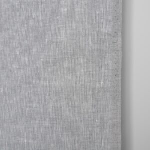 Úzka ľanová tkanina v bielej a sivej melanži