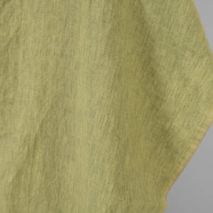 Ľanová látka svetlozelená melanž praná