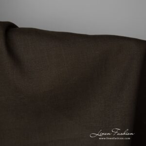 Ľanová látka tmavá machovo zelená farba